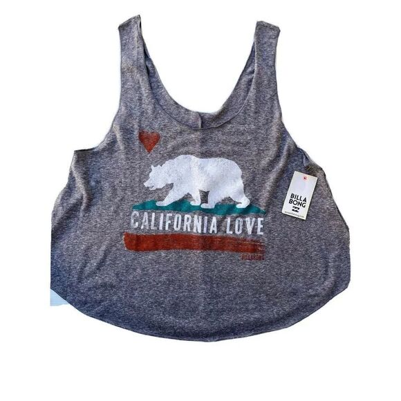 Billabong Women's Gray just like us Casual Scoop Tank Top Size M - Picture 8 of 12